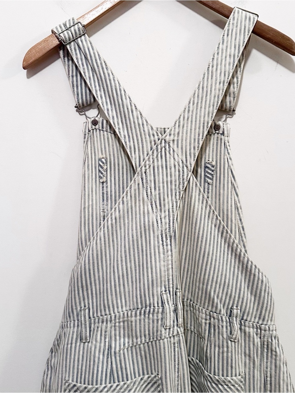 Free People We The Free Good Luck Railroad Striped Overalls - Picture 8 of 9